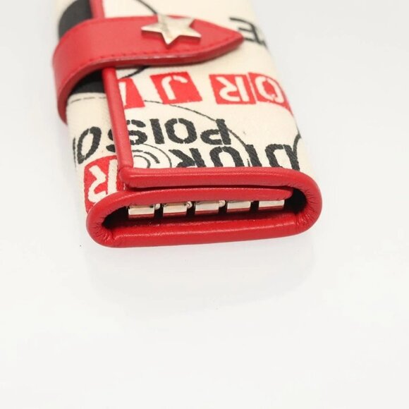 Christian Dior Hardcore Key Case Canvas White Red Auth - Picture 6 of 16